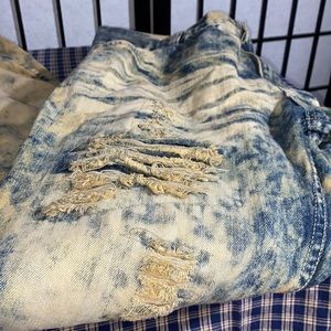 GS-115 Factory Distress Grungy Denim jeans 38x32